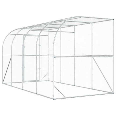Kippenhok Tegen de Muur zilver 600 x 150 x 215 cm 6