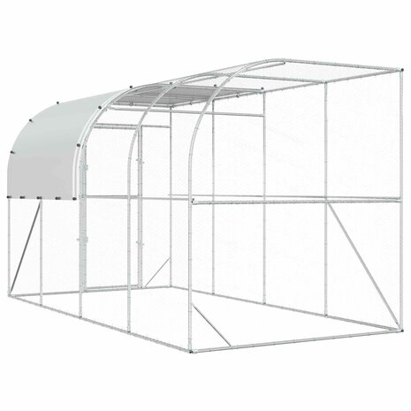 Kippenhok Tegen de Muur zilver 400 x 200 x 215 cm 6