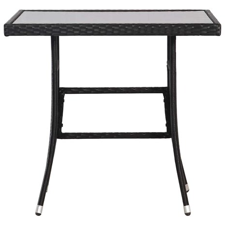 3-delige Tuinset poly rattan zwart 7
