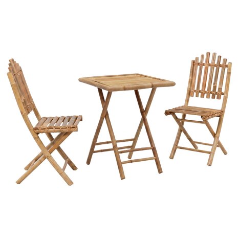 Vouwbare tuin eetset 3 st Naturel Bamboe 2