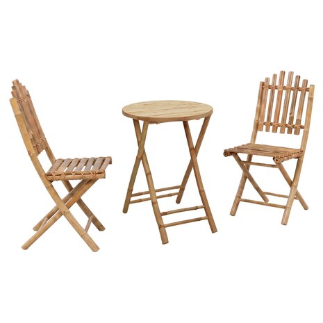 Vouwbare tuin eetset 3 st Naturel Bamboe 2