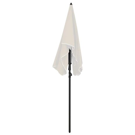 Parasol met paal 200x130 cm zandkleurig 5