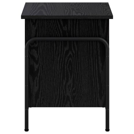 Opbergbox Zwart eiken 80 x 40 x 49,5 cm Bewerkt hout 4