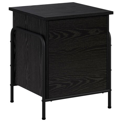 Opbergbox Zwart eiken 80 x 40 x 49,5 cm Bewerkt hout 5