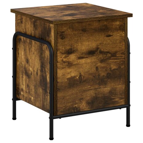 Opbergbox Gerookt eiken 80 x 40 x 49,5 cm Bewerkt hout 2