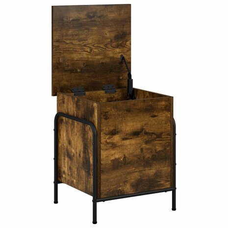 Opbergbox Gerookt eiken 80 x 40 x 49,5 cm Bewerkt hout 3