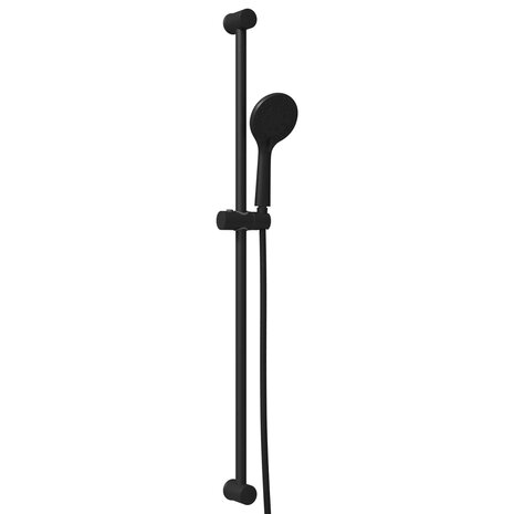Douchesysteem set Zwart 100 cm Roestvrij staal 2