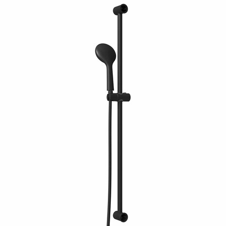 Douchesysteem set Zwart 100 cm Roestvrij staal 6