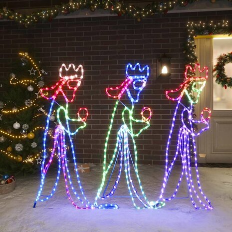 Kerstfiguren drie koningen met 504 LED's 99,5x45,5 cm 1