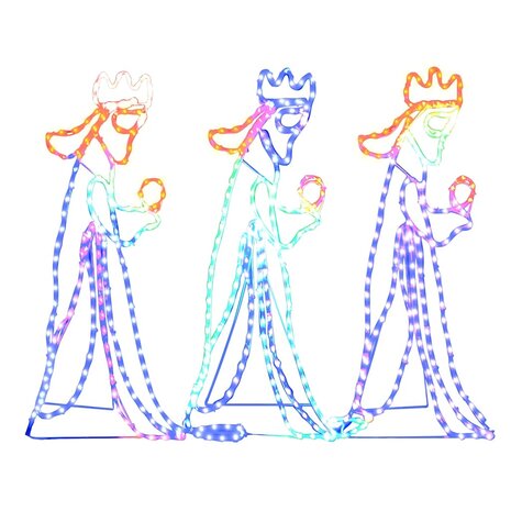 Kerstfiguren drie koningen met 504 LED's 99,5x45,5 cm 2