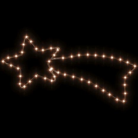Kerstfiguur Ster met 48 warmwitte LED's 65x28 cm 3