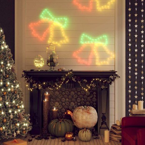 Kerstfiguur klokken met 72 LED's 50x56 cm 1