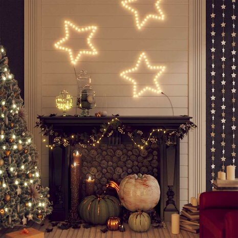 Kerstfiguur ster met 48 warmwitte LED's 56 cm 1
