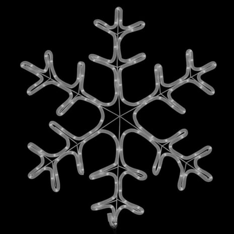 Kerstfiguur sneeuwvlok met 144 warmwitte LED's 59x59 cm 4