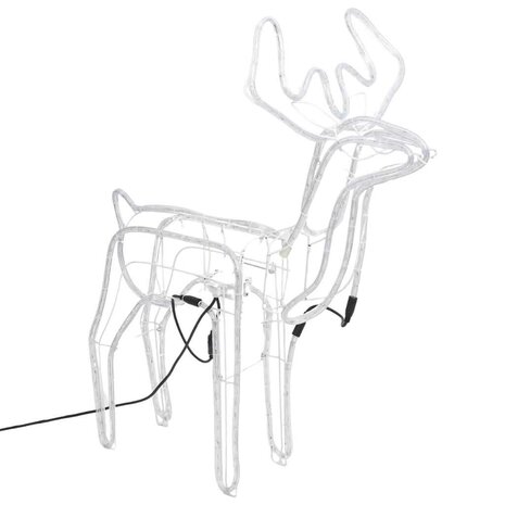 Kerstfiguur rendier met bewegende kop warmwit 76x42x87 cm 5