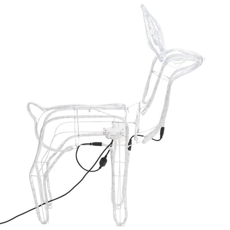 Kerstfiguur rendier met bewegende kop warmwit 76x42x87 cm 6
