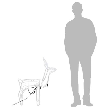 Kerstfiguur rendier met bewegende kop warmwit 76x42x87 cm 8
