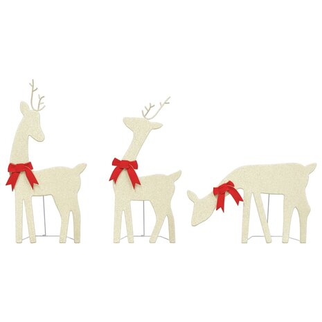 Kerstdecoratie rendier 3 st 90 LED's warmwit 4