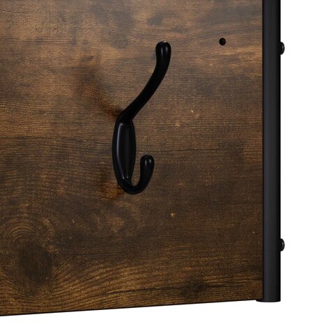 Kapstok Gerookt eiken 100 x 30 x 25 cm Bewerkt hout 5