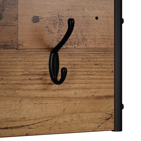 Kapstok Wandgemonteerd Oud hout 100 x 30 x 25 cm Bewerkt hout 5