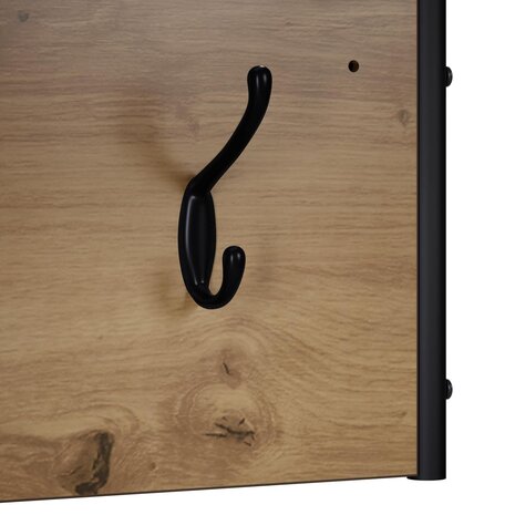 Kapstok Artisanaal eiken 100 x 30 x 25 cm Bewerkt hout 5