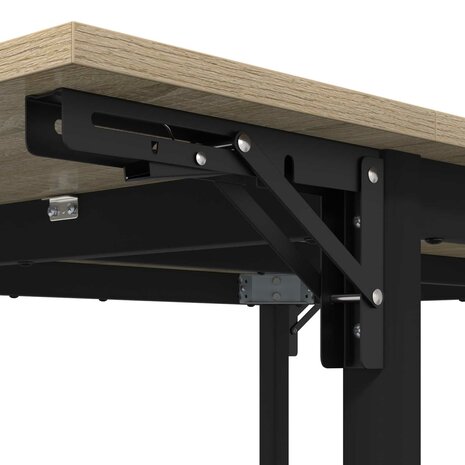 Uitschuifbare eettafel 120 x 81,5 x 75 cm Bewerkt hout 8