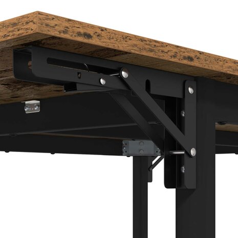 Uitschuifbare eettafel 120 x 81,5 x 75 cm Bewerkt hout Oud hout 9