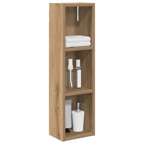Badkamerwandkast Artisanaal eiken 20 x 14 x 70 cm 3