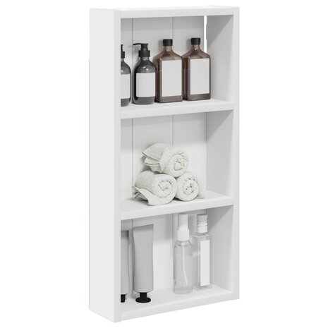 Badkamerwandkast Wit 30 x 10 x 60,5 cm Geconstrueerd hout 3