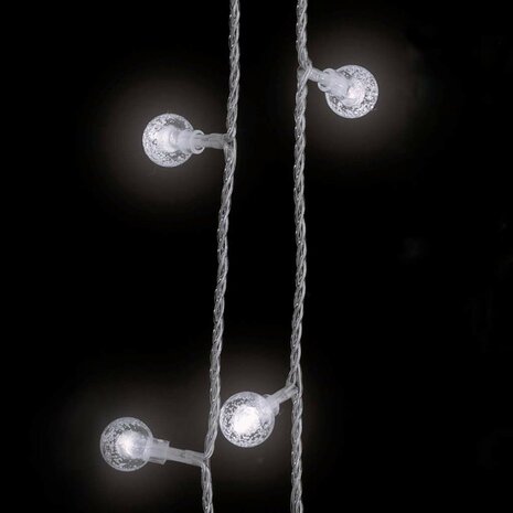 Lichtsnoer met 200 LED's 8 functies koudwit 20 m 8