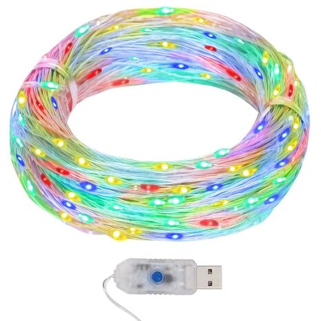 Lichtsnoer met 400 microLED's meerkleurig 8 functies 40 m 1