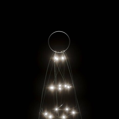 LED-kerstboom 200 LED's koud wit 180 cm 9