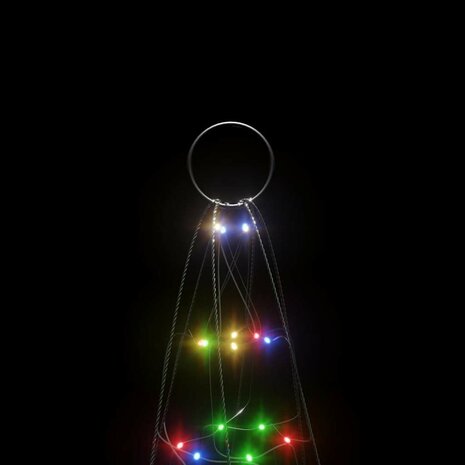 LED-kerstboom 200 LEDs kleurrijk 180 cm 9
