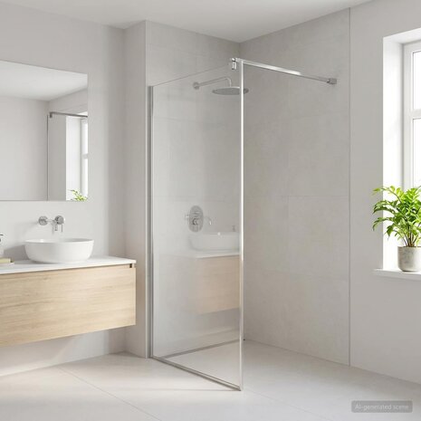 Stabilisatiestang douchewand 70-120 cm voor 6/8 mm glas Chroom 1