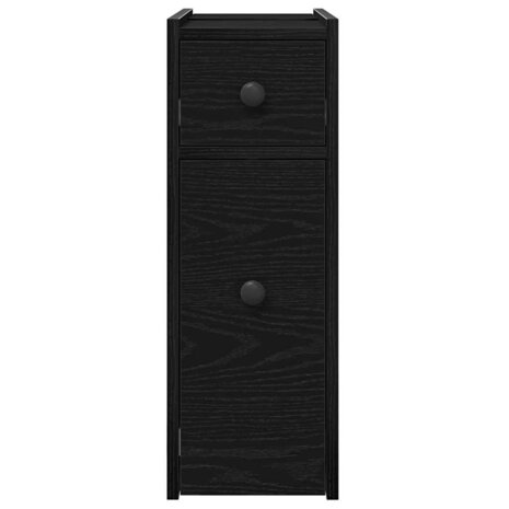 Badkamerkast 21,5 x 50 x 60 cm Bewerkt hout Zwart Eiken 6