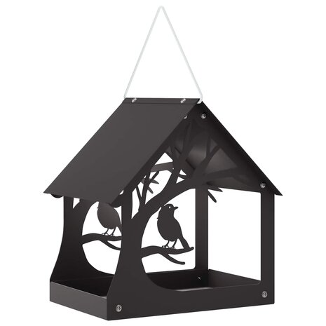 Hangend vogelvoederhuisje Staal Zwart 2