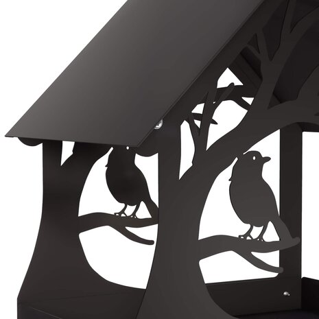 Hangend vogelvoederhuisje Staal Zwart 5