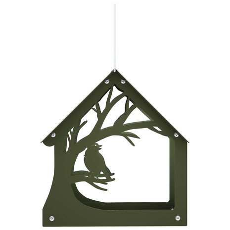 Hangend vogelvoederhuisje Staal Olijfgroen 3
