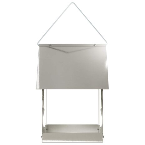 Hangend vogelvoederhuisje Roestvrij staal zilver 4