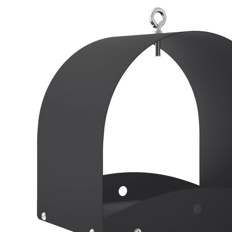 Hangend vogelvoederhuisje Staal Zwart 5