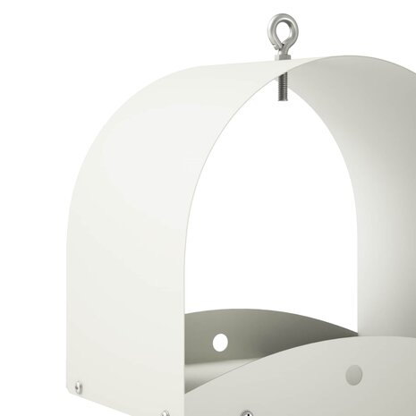 Hangend vogelvoederhuisje Staal Wit 5