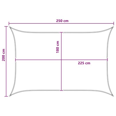 Schaduwdoek Rechthoekig 2 x 2,5 m HDPE Geel en Wit 8