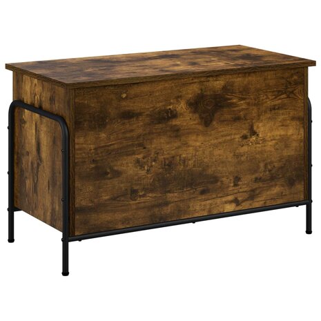 Opbergbox Gerookt eiken 80 x 40 x 49,5 cm Bewerkt hout 2