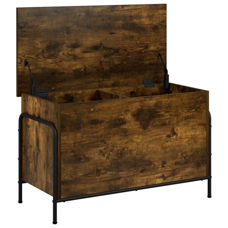 Opbergbox Gerookt eiken 80 x 40 x 49,5 cm Bewerkt hout 3