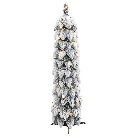 Kunstkerstboom met verlichting en sneeuw 45 LED's 90 cm 2