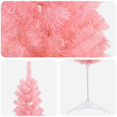 Kunstkerstboom 120 cm PVC en staal Roze 4