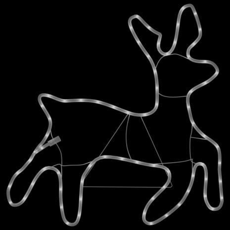 Kerstfiguur rendier met LED's 2 st 57x55x4,5 cm warmwit 4