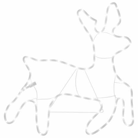 Kerstfiguur rendier met LED's 2 st 57x55x4,5 cm warmwit 5