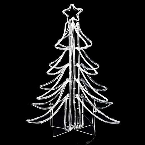 Kerstfiguur kerstboom met warmwitte LED's 87x87x93 cm 4