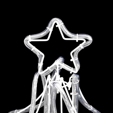 Kerstfiguur kerstboom met warmwitte LED's 87x87x93 cm 5